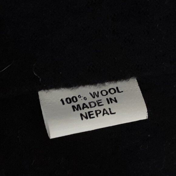 Chunky Knit Wool Beanie with Flower Gray Yellow - Picture 8 of 10